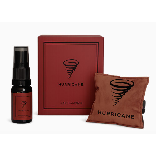 Аромасаше для авто HURRICANE BROWN з флаконом, 10 мл